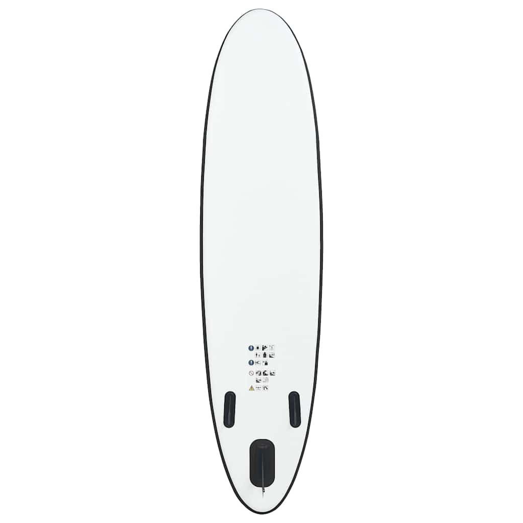 Juego de tabla de paddle surf hinchable negro y blanco v7886
