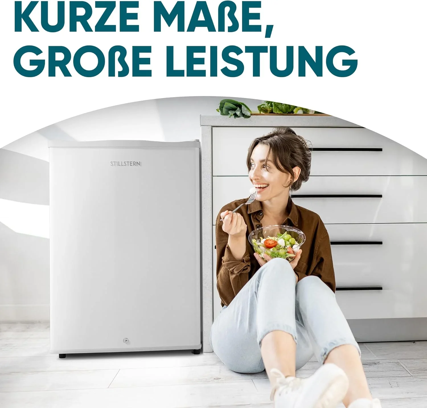 Stillstern Mini Gefrierschrank (42L) -18��C, Eisw��rfelschale, Schloss, T��ranschlag wechselbar, 4-Sterne Tiefk��hlschrank f��r Camping/B��ro Gefriertruhe Klein Gefrierschrank Klein Tiefk��hltruhe