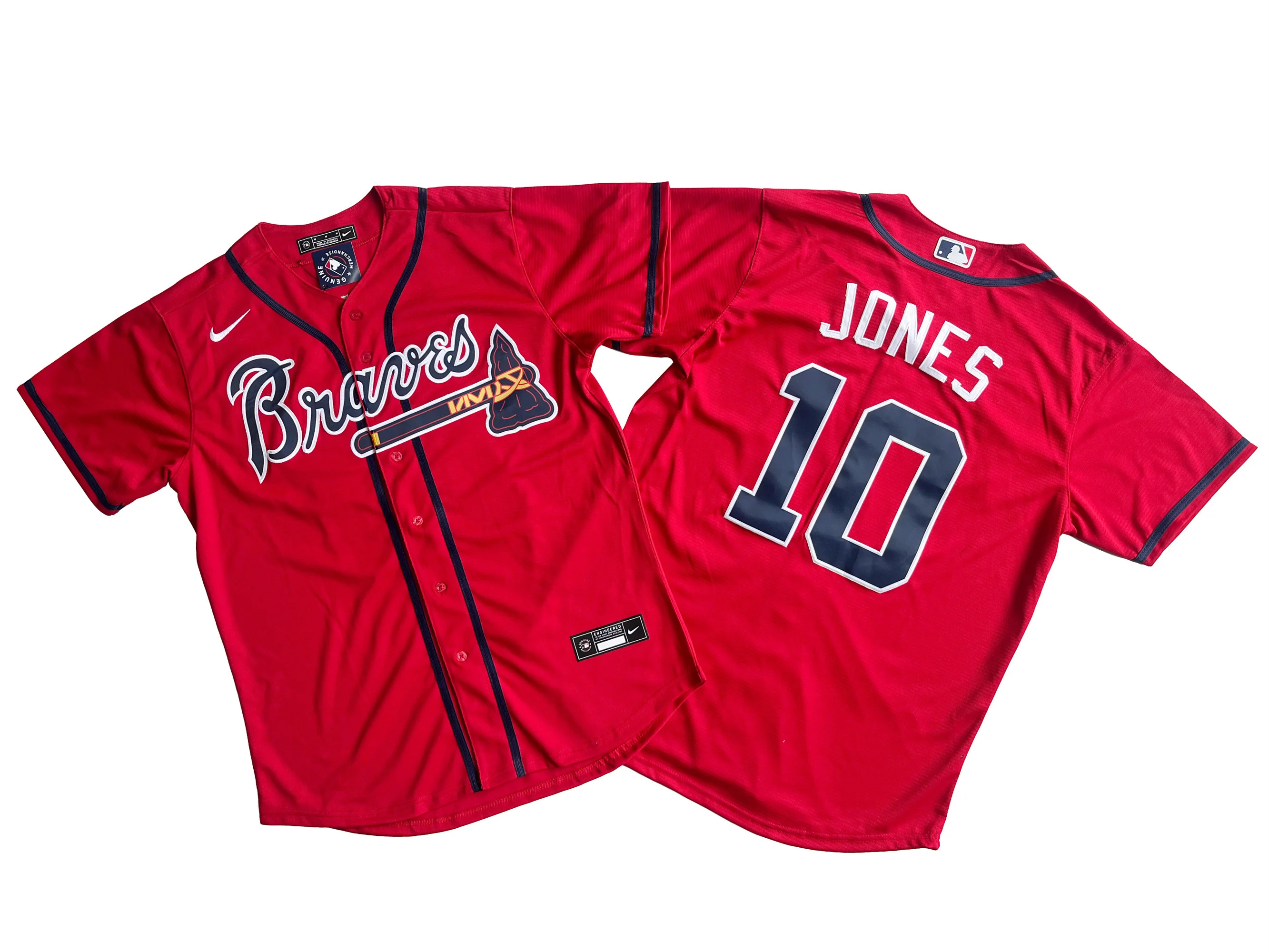 Men's #10 Chipper Jones Atlanta Braves Baseball Jersey