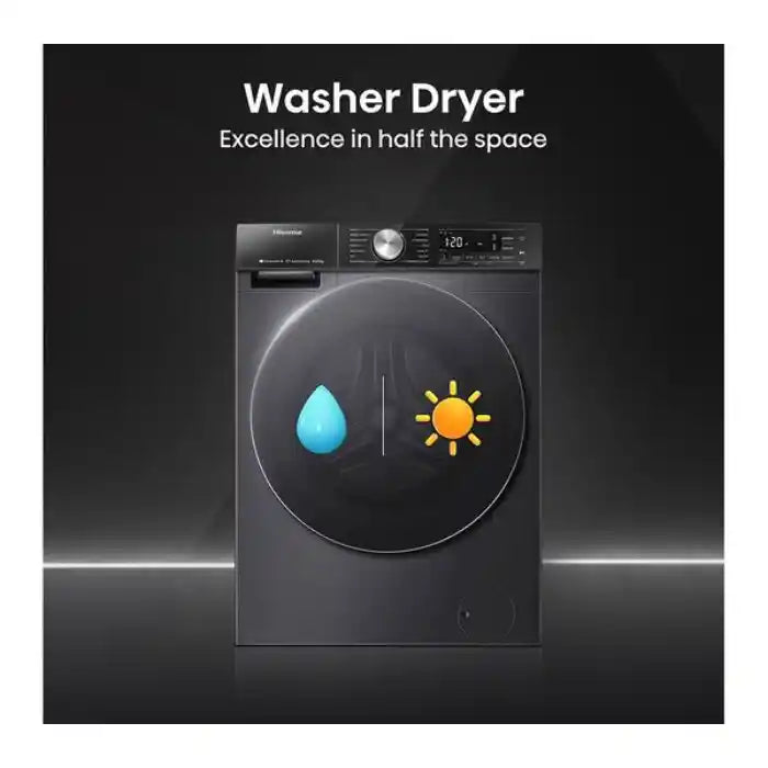 Hisense 5S Series Auto Dosing WiF 10.5 kg Washer Dryer - Black | WD5S1045BB