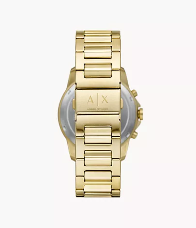 Armani Exchange Banks Chronograph Gold-Tone Green Dial Watch - AX1746