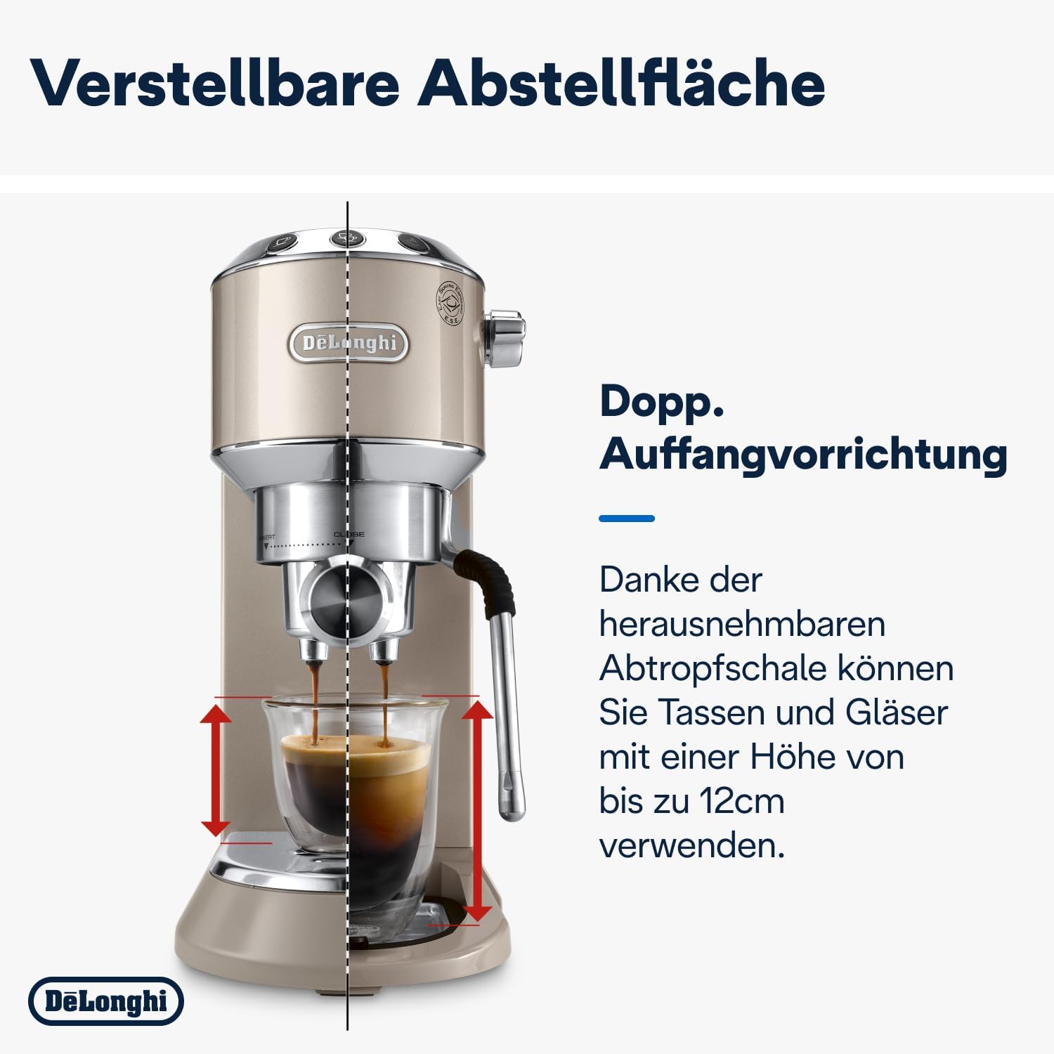 De'Longhi Dedica Style EC 685.M – Espresso Siebtrgermaschine, Espressomaschine mit professionellem Milchaufschumer, nur 15 cm breit, für Kaffeepulver oder ESE Pads, 1 l Wassertank, silber
