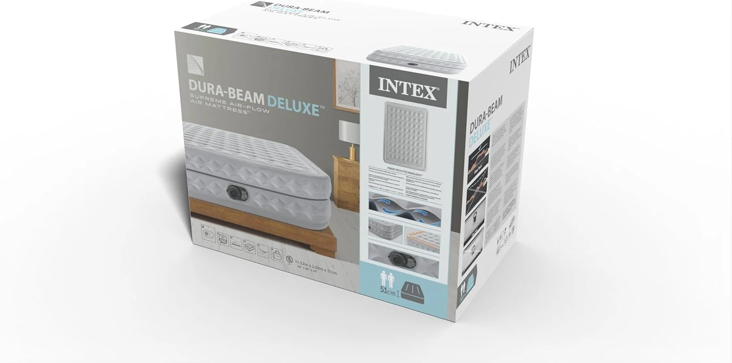 Intex 64428Np – Colchón Inflable Ultra Plush para 2 Personas con Fiber-Tech