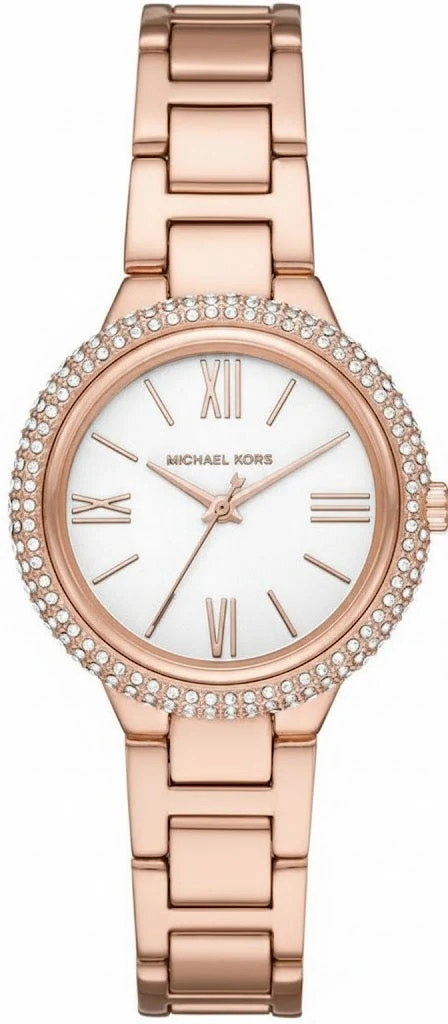 Michael Kors Taryn Pavé White Dial Rose Gold Women's Watch - MK4460