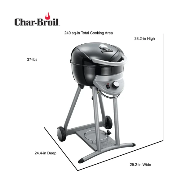 15601900 Black 1-Burner Liquid Propane Infrared Gas Grill