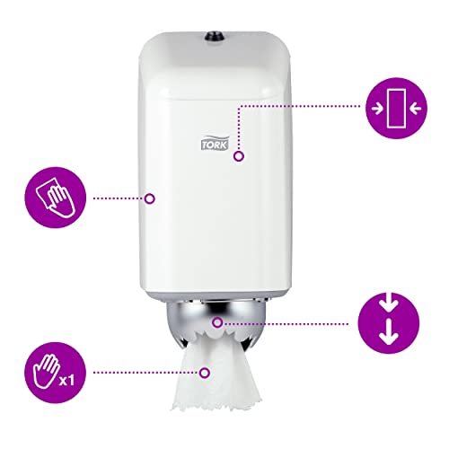 Tork Mini Distributore interno di rotoli bianco M1, funzionamento con una sola mano, 200040 : Amazon.it: Commercio, Industria e Scienza