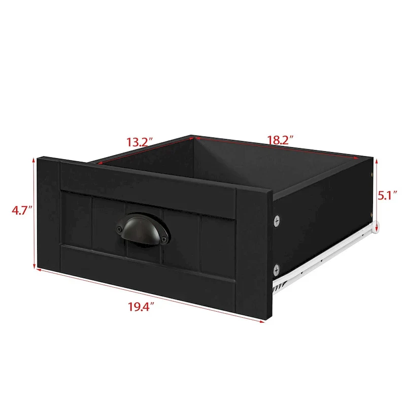 Retro-Inspired Drawer Dresser with Shell-Shaped Handles - Stylish Bedroom Storage Cabinet