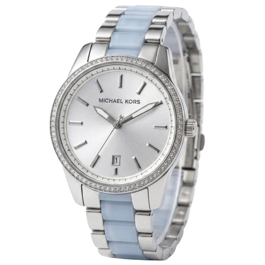 Michael Kors Parker Blue and Silver Women's Watch - MK6348