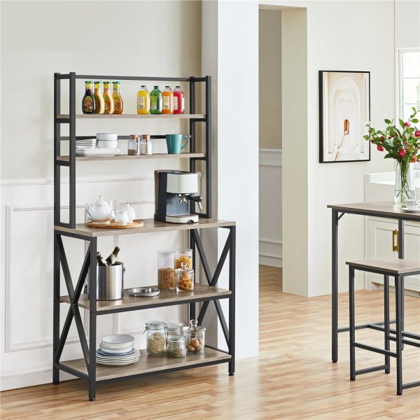 16 W x 35.5 D x 64.5 H 5-Shelf Freestanding Shelves, Gray