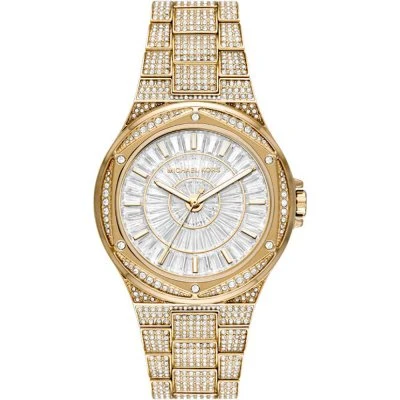 Michael Kors Oversized Lennox Pavé Gold-Tone Watch MK6991