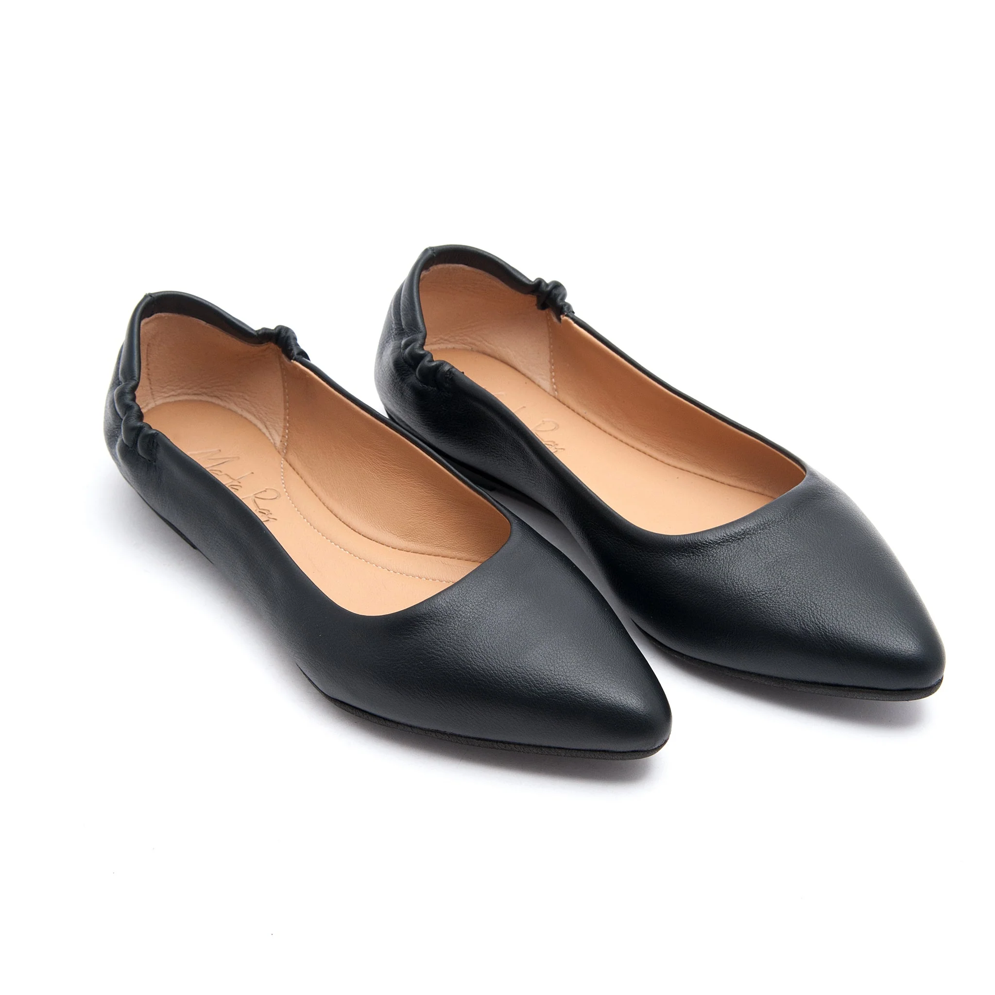 Ballerina punta sacchetto mousse nero