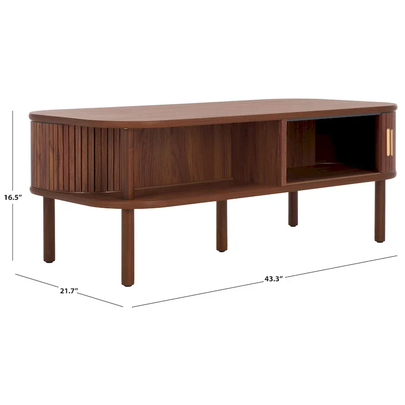 SAFAVIEH Home Tealla 2-Door Tambour Coffee Table - 43