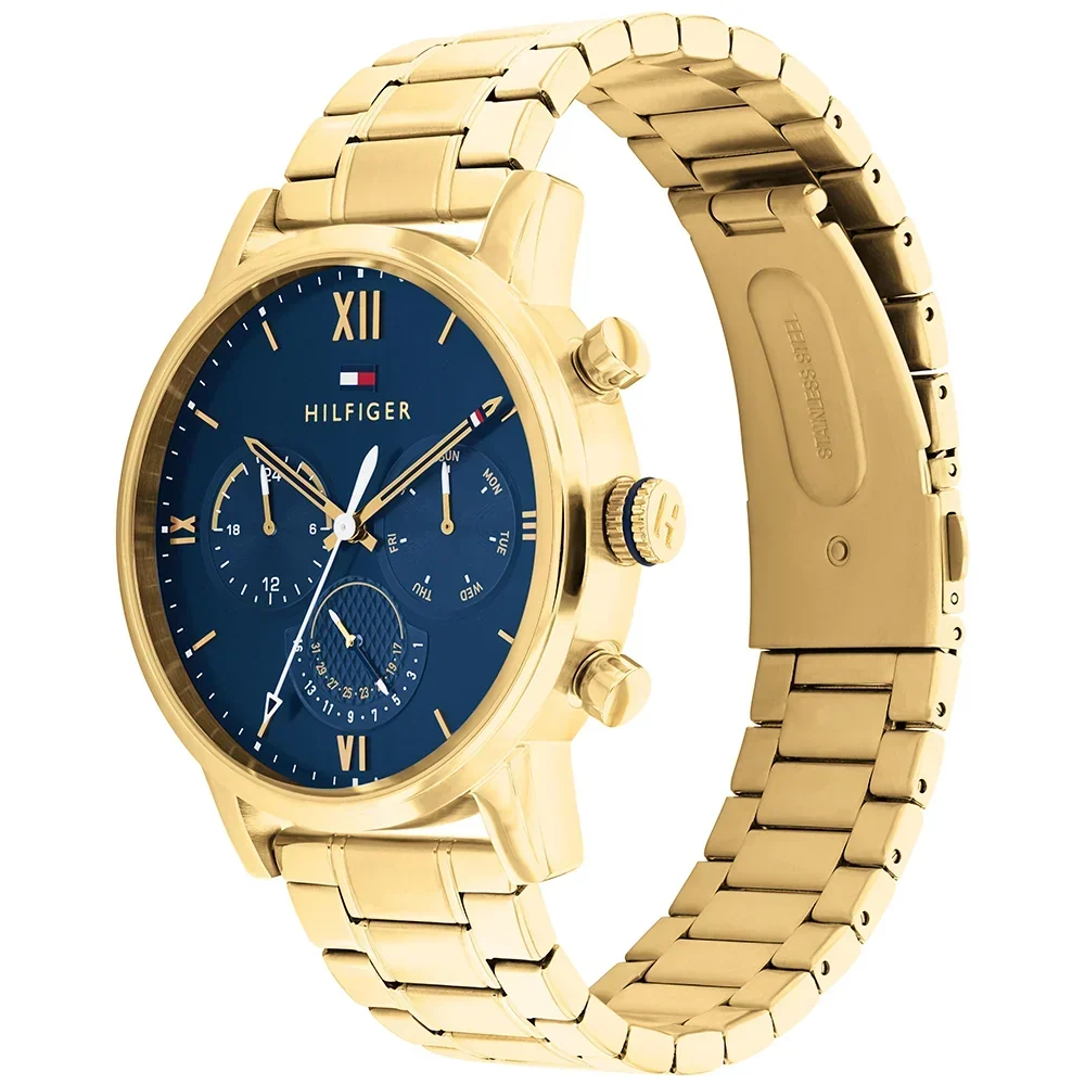 Tommy Hilfiger Sullivan Navy Dial Gold Men's Watch - 1791880