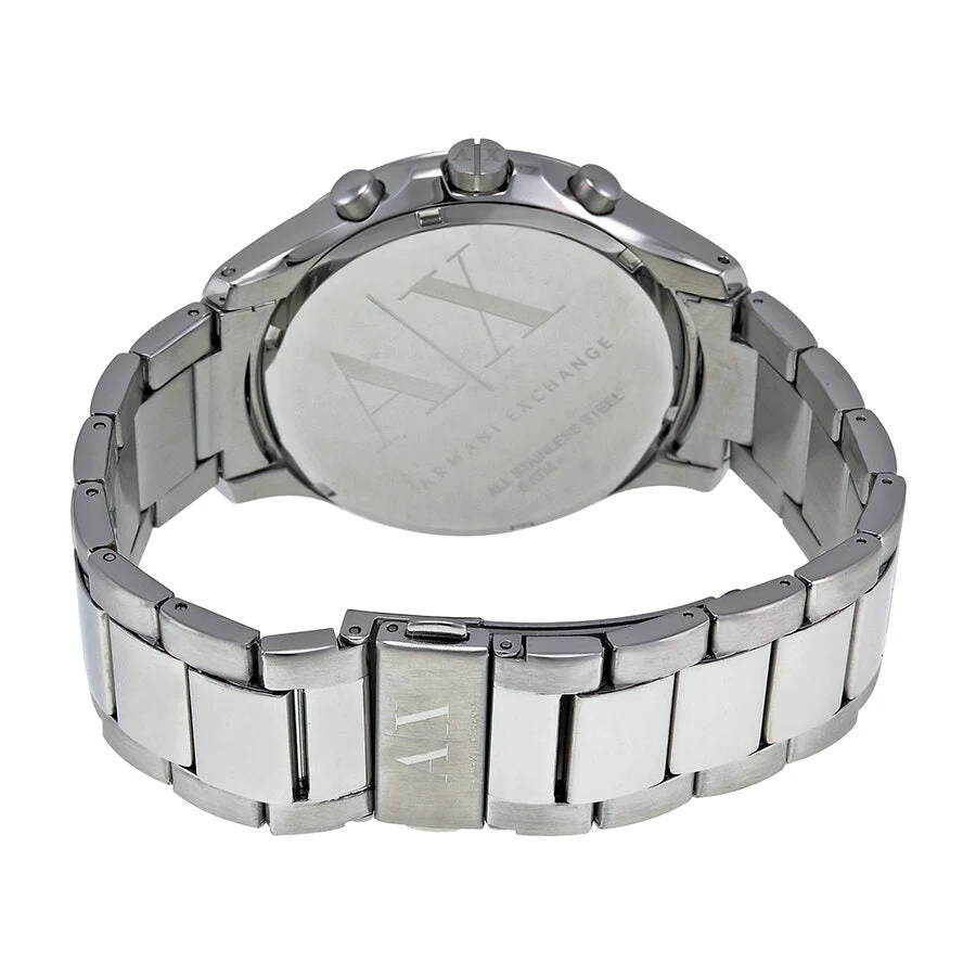 Armani Exchange Hampton Chronograph Black Dial Silver Watch - AX2163