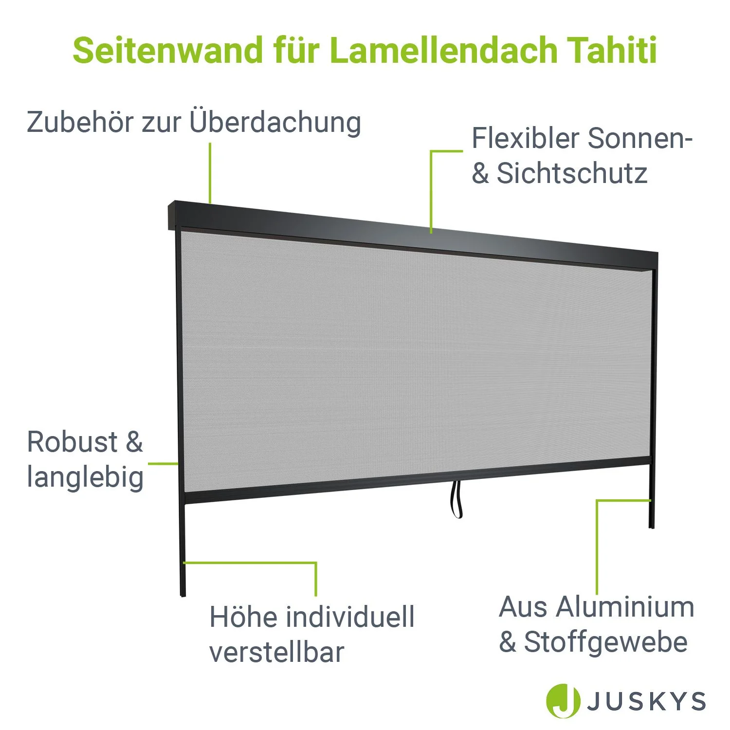 2025 Panel lateral para techo de lamas Tahití