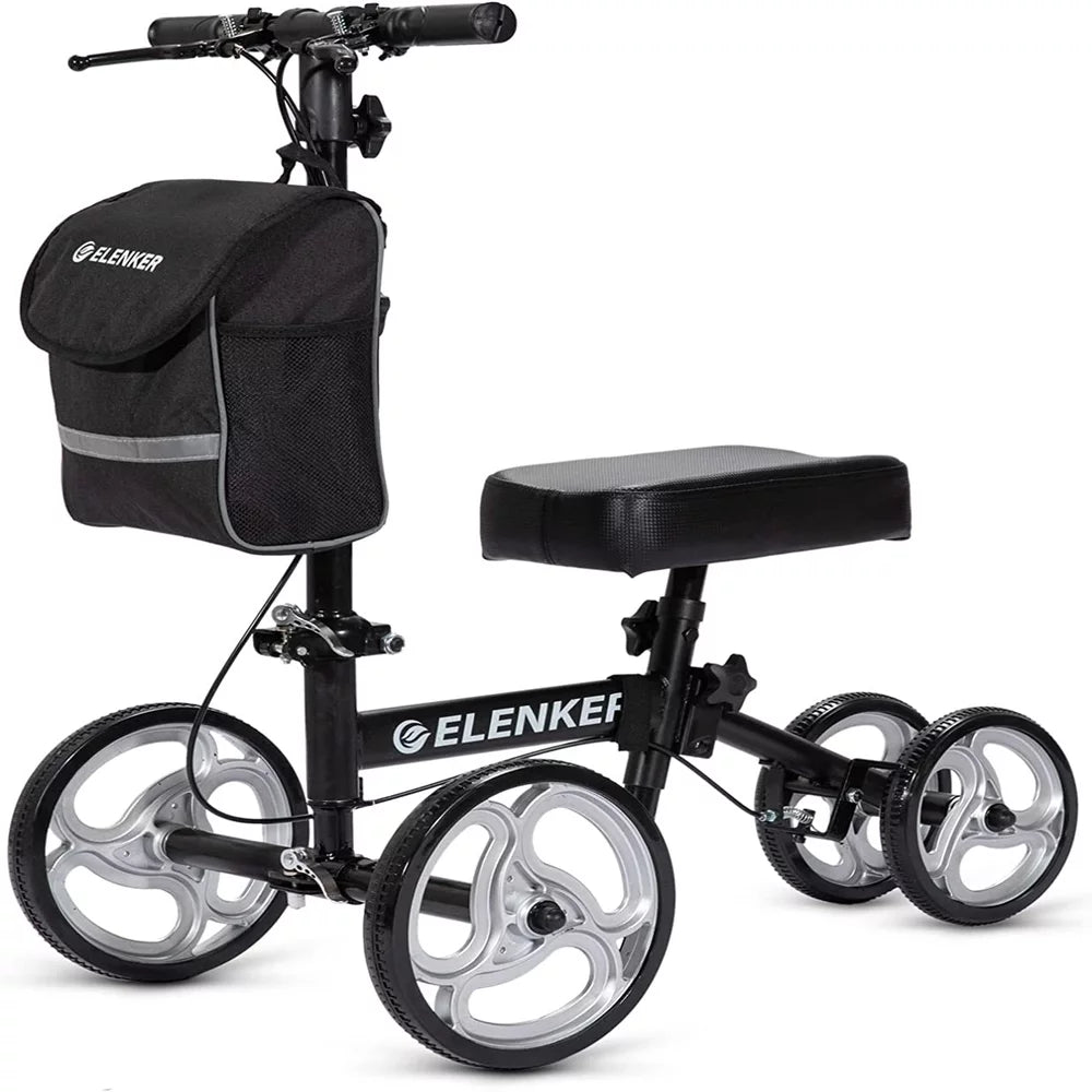 Elenker Knee Walker Steerable Medical Scooter Crutch Alternative