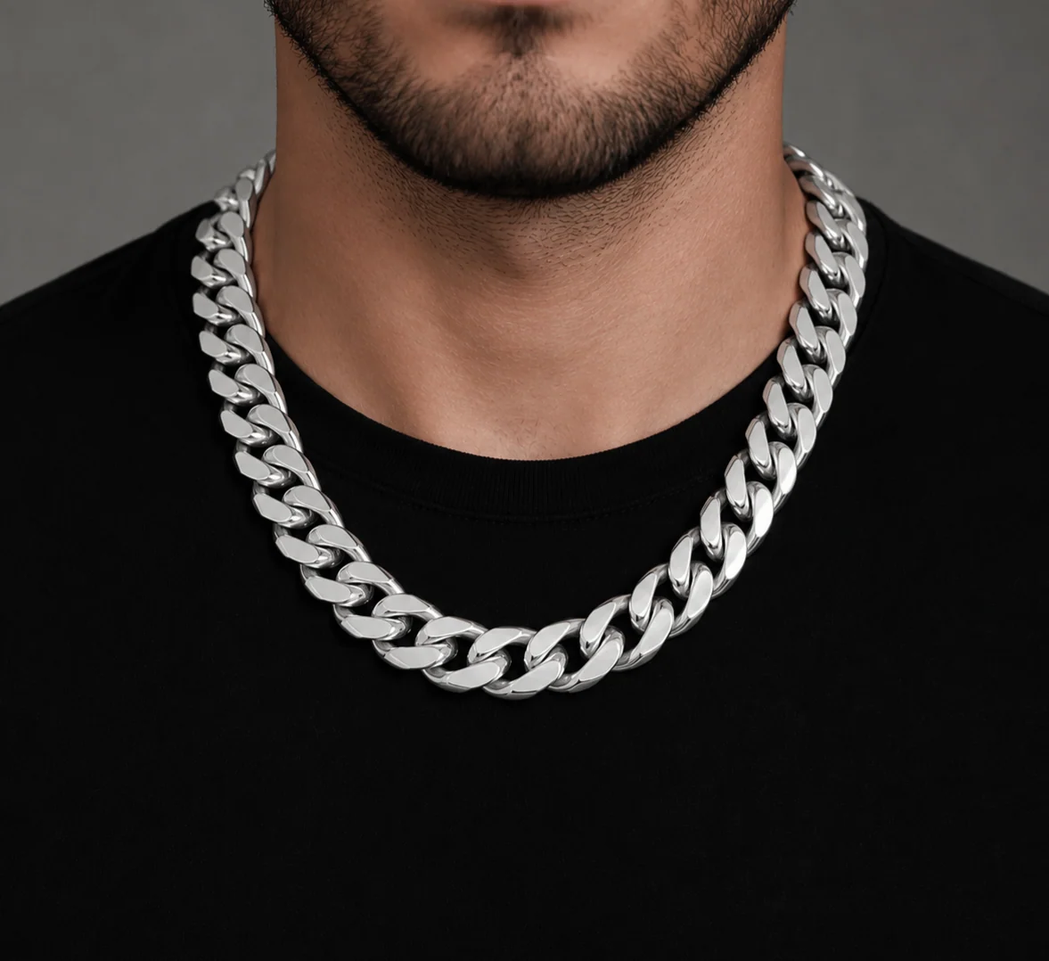 Big Daddy 18MM Cuban Link Stainless Steel Chain 22 Inch (Defect)