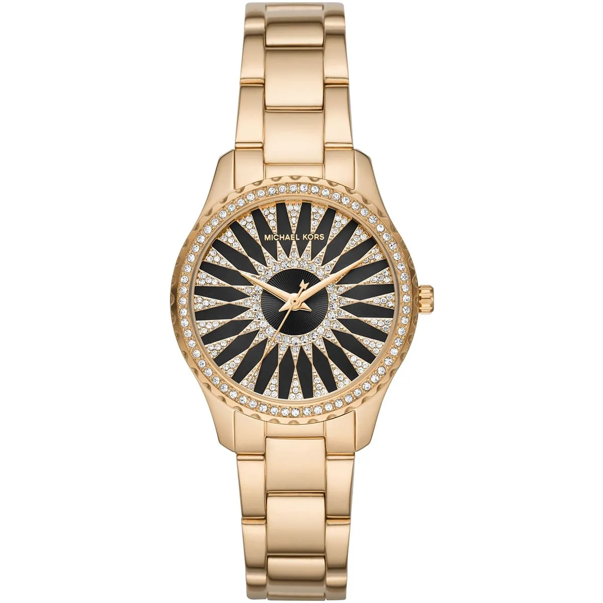 Michael Kors Layton Quartz Black Dial Gold-Tone Women's Watch - MK6892