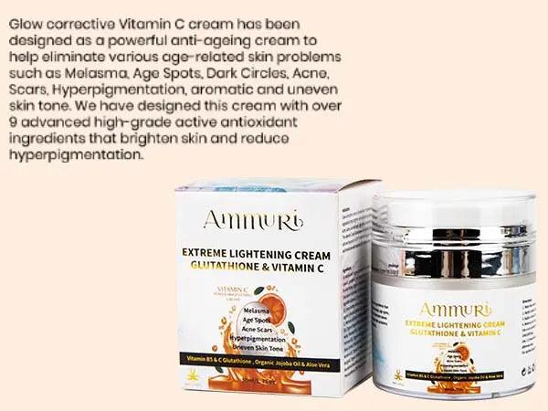 Ammuri Skincare Brightening Cream with Vitamin C & Glutathione