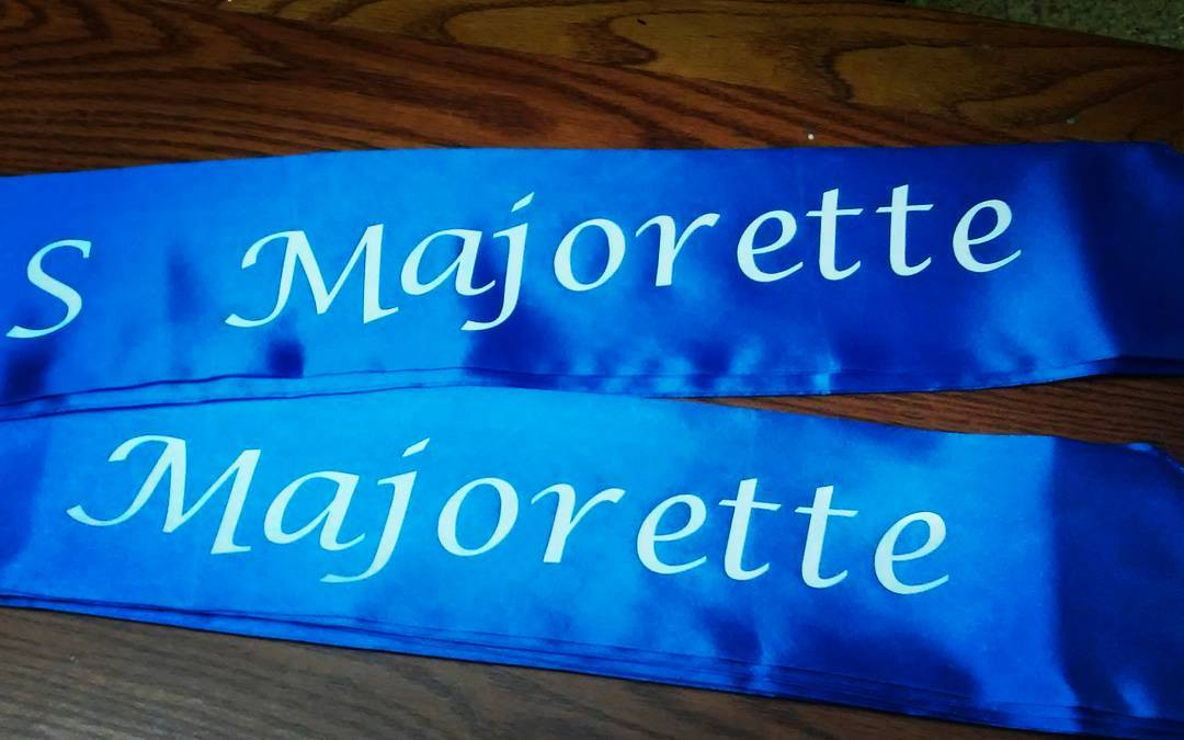 Custom Pageant Wedding Royal Blue Satin Sashes 60