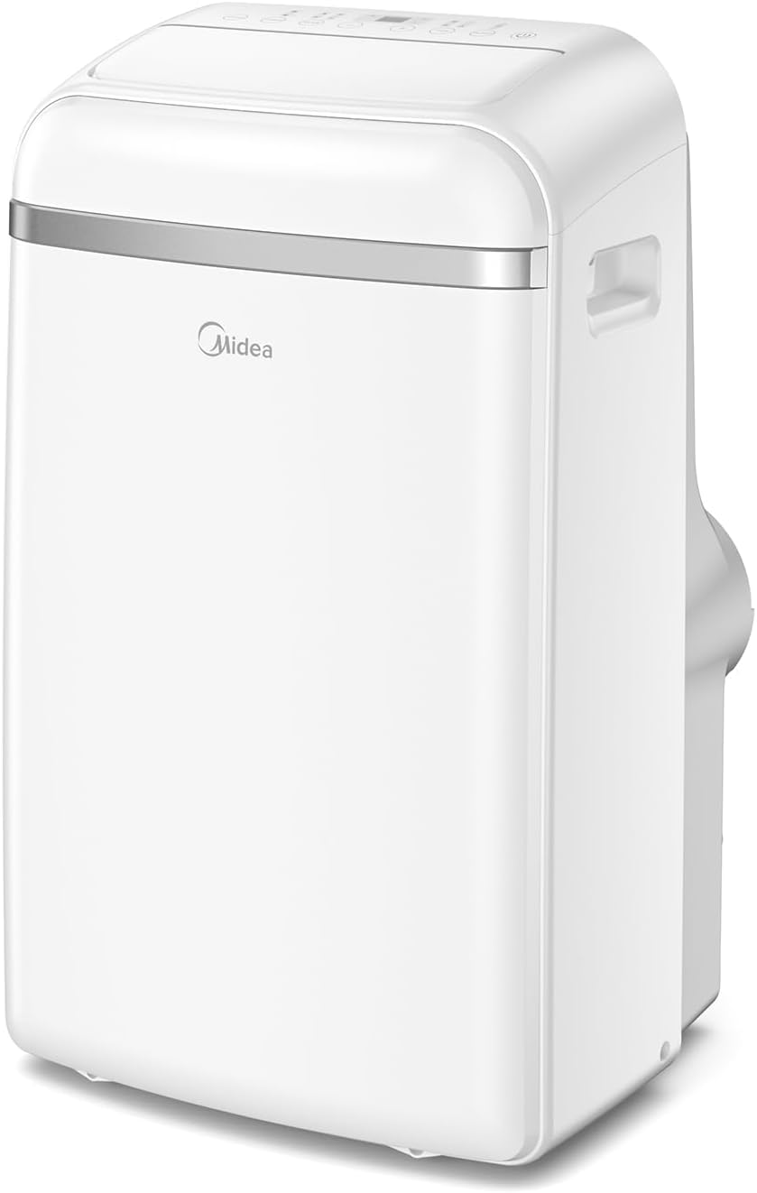 Midea Mobiles Klimagerät MPD-12CRN7, 12000 BTU 3,5kW, Kühlen&Ventilieren&Entfeuchten, Raumgröße bis 117m³(43㎡), Mobile Klimaanlage mit Abluftschlauch