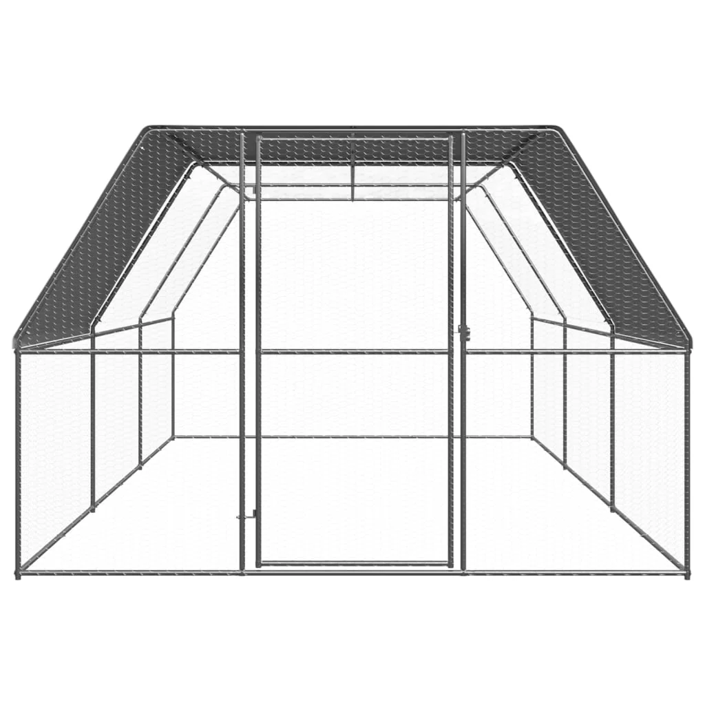 2025 Jaula para gallinas de acero 3 x 6 x 2 m – Recinto exterior seguro para aves de corral y pequeños animales