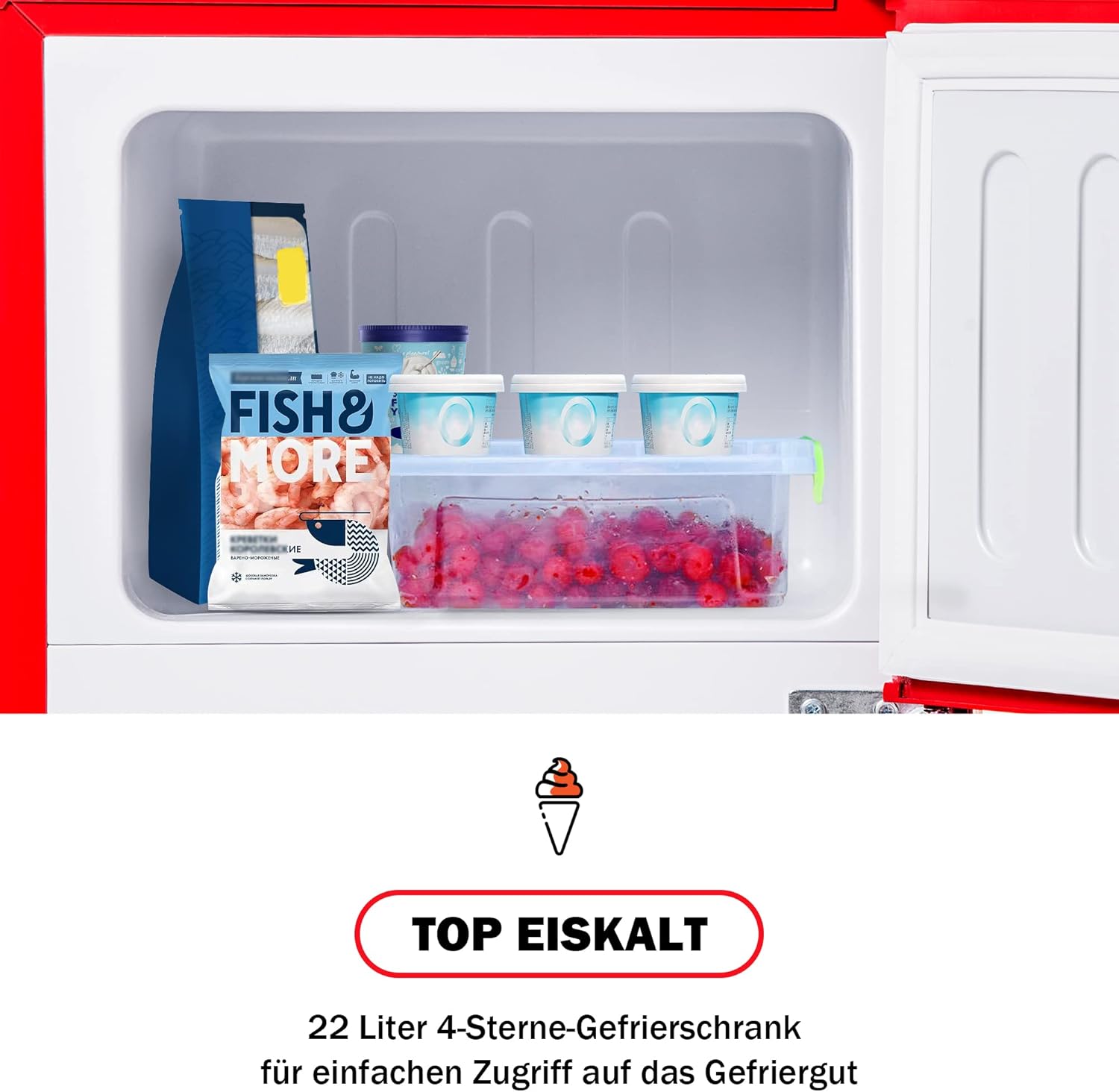 Merax Kühlschrank mit Gefrierfach, Kühl-Gefrierkombination, klein Kühlschrank mit 51L und Gefrierschrank 21L, Leise, LED, Glasablagen, Gemüsefach, Türablagen, für Küche, Wohnzimmer, Büro, Schwarz