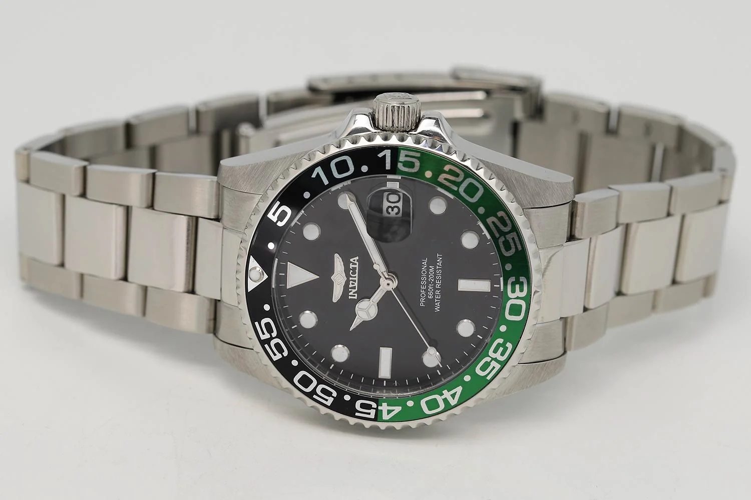 Invicta Pro Diver Quartz Black Dial Sprite Bezel Men's Watch - 36533