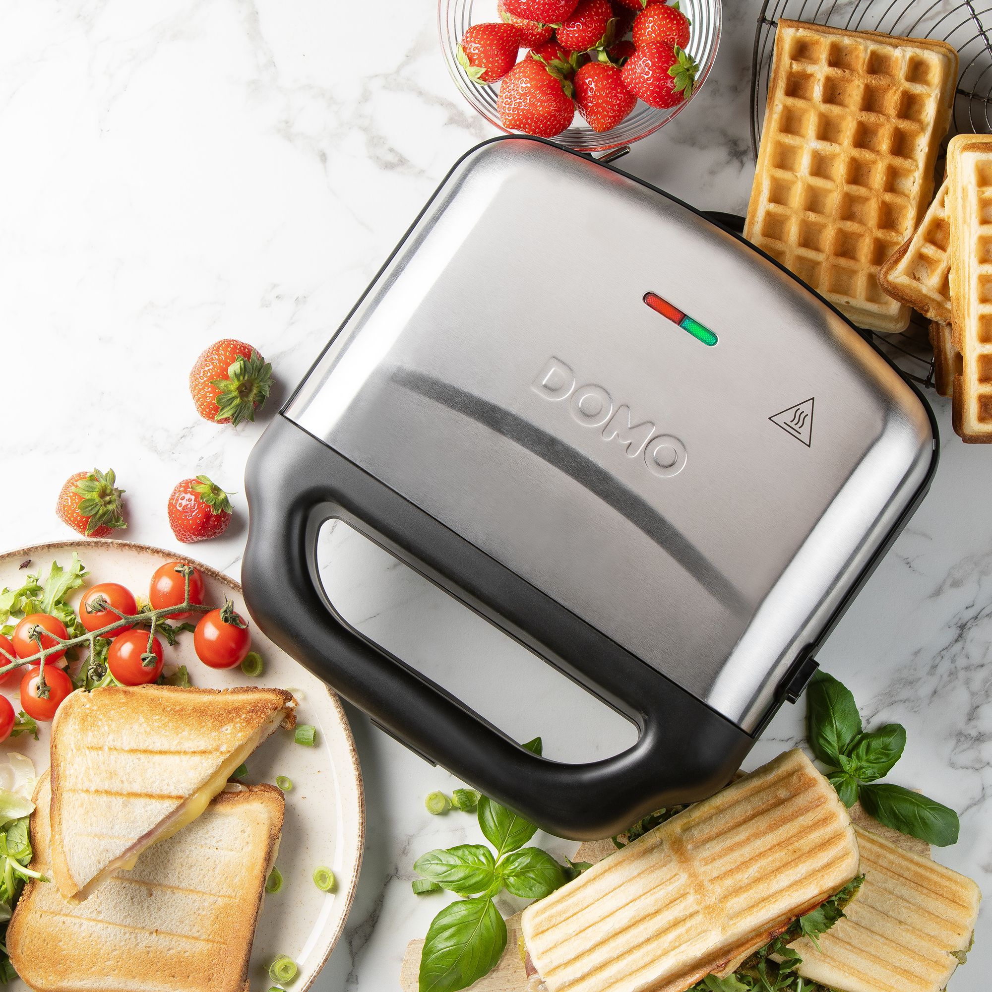 Domo Kontaktgrill 3-in-1, Sandwich-Waffel-Grill, DO9290C