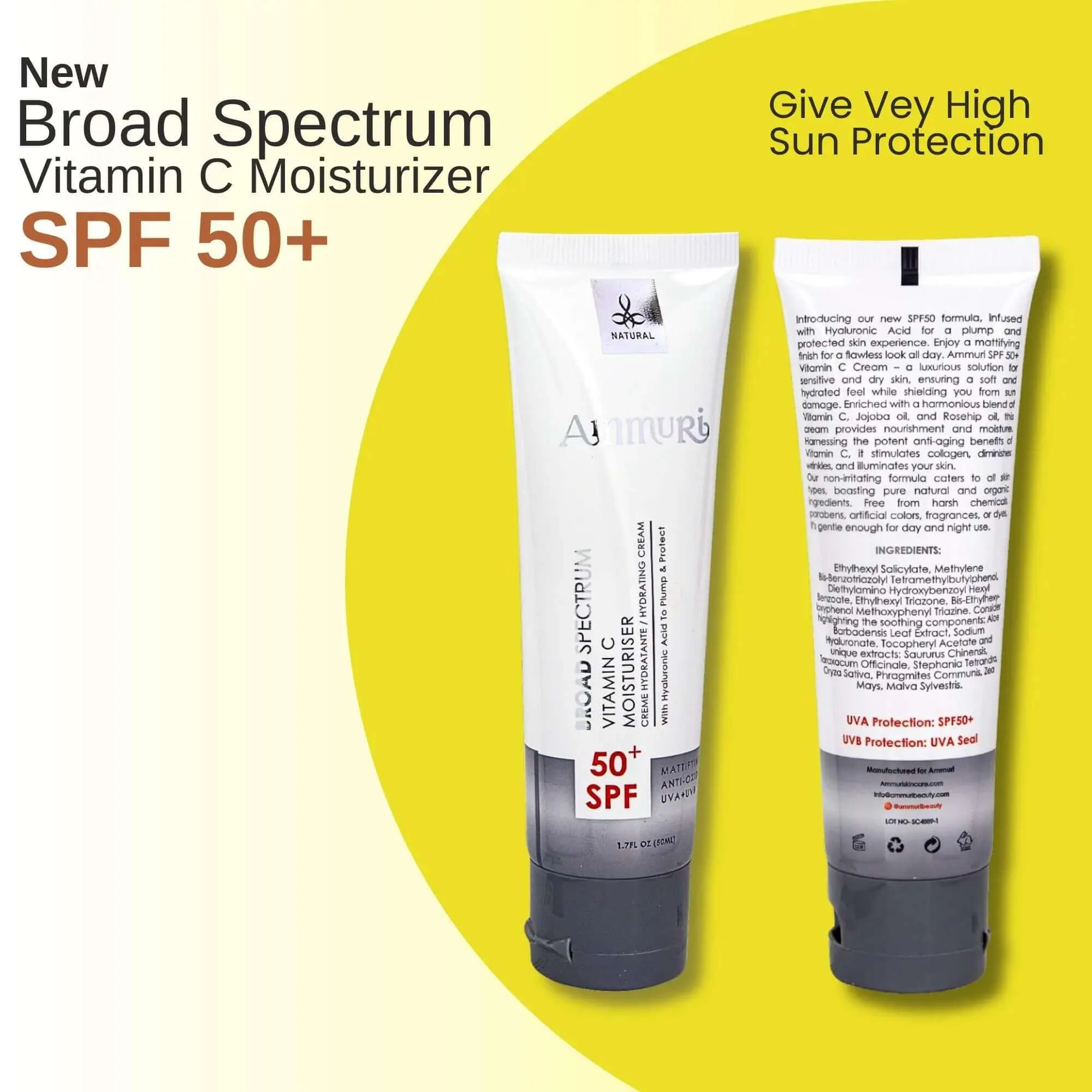 Ammuri Radiant Skin Serum Set - Retinol & SPF 50 Vitamin C Anti-Ageing Duo