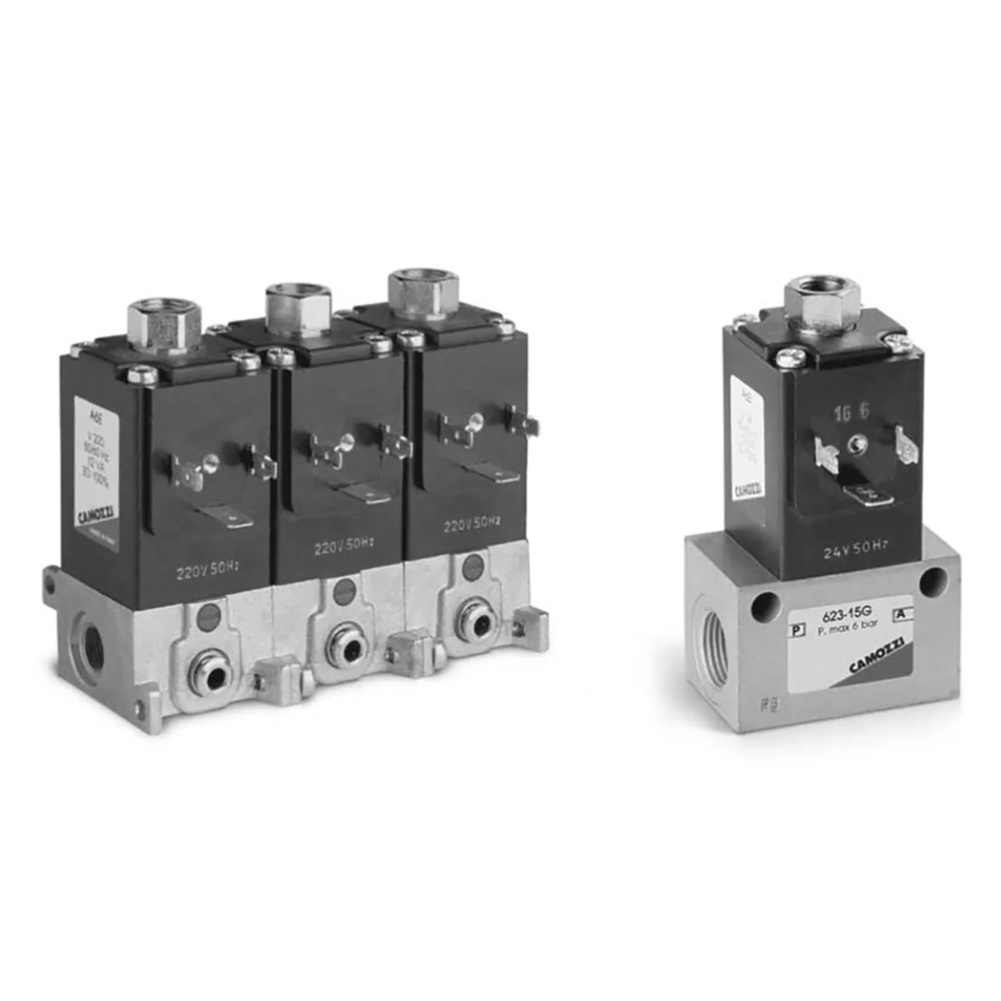 Camozzi 638M-101-A6C - Dir. Sol Val 3 Way Nc 1/8 S. Man 48Vac