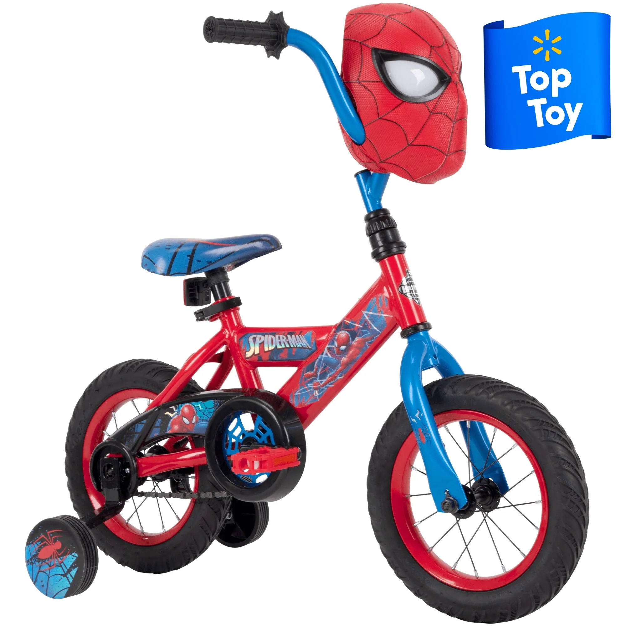 Huffy Marvel Spider-Man 12″ children's bicycle with training wheels, steel frame, ages 3-5