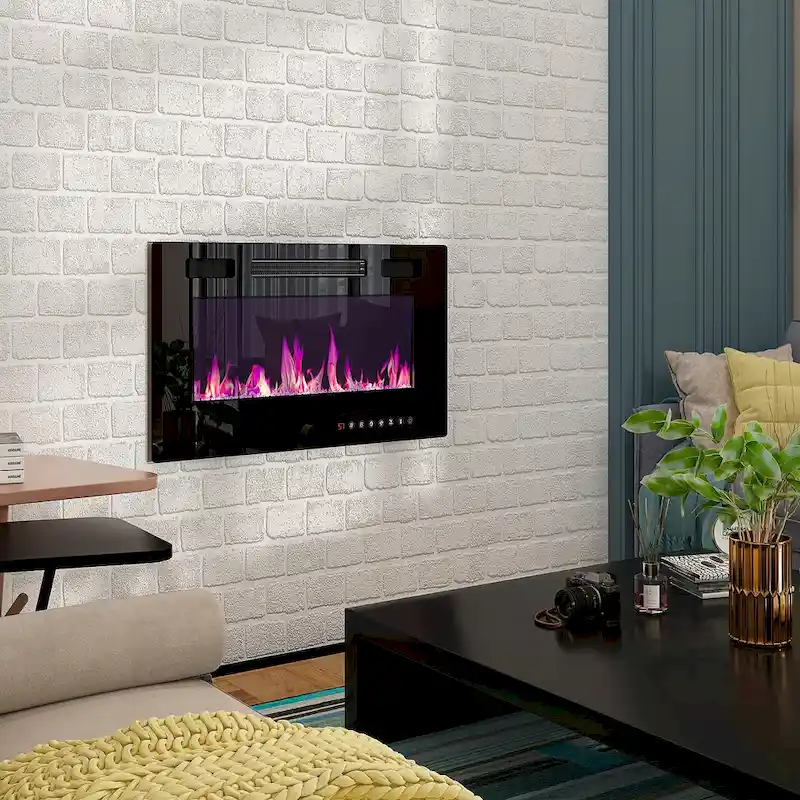 Remote-Controlled Electric Fireplace TV Stand Entertainment Center