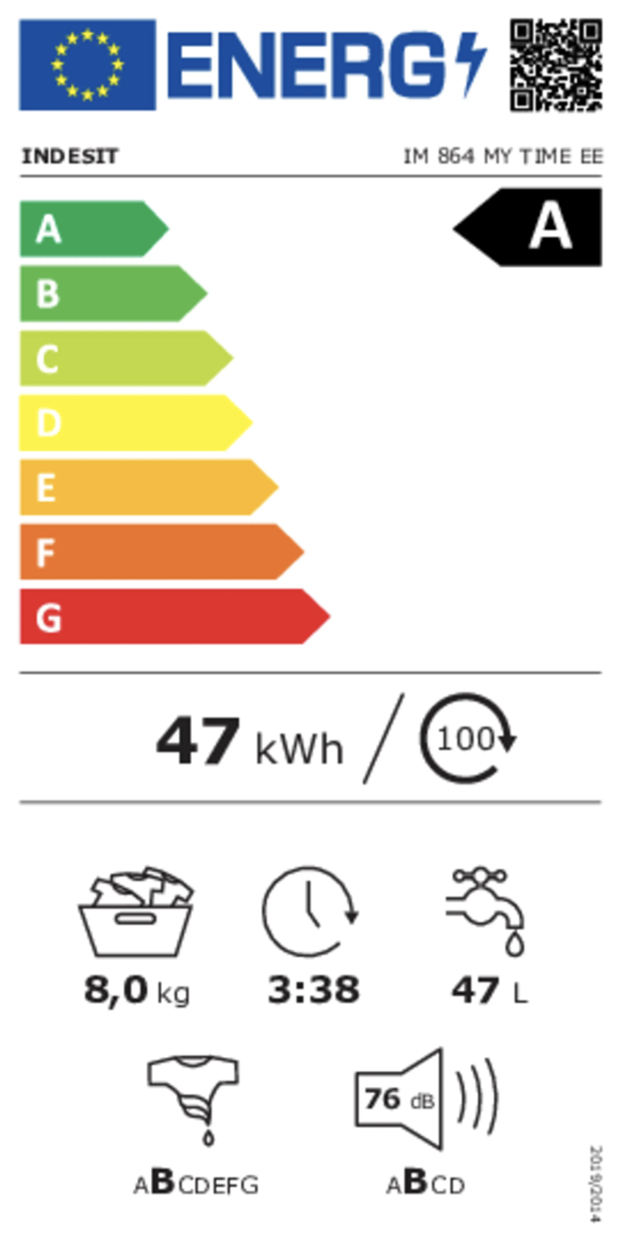 Indesit Wasmachine IM 864 MY TIME EE