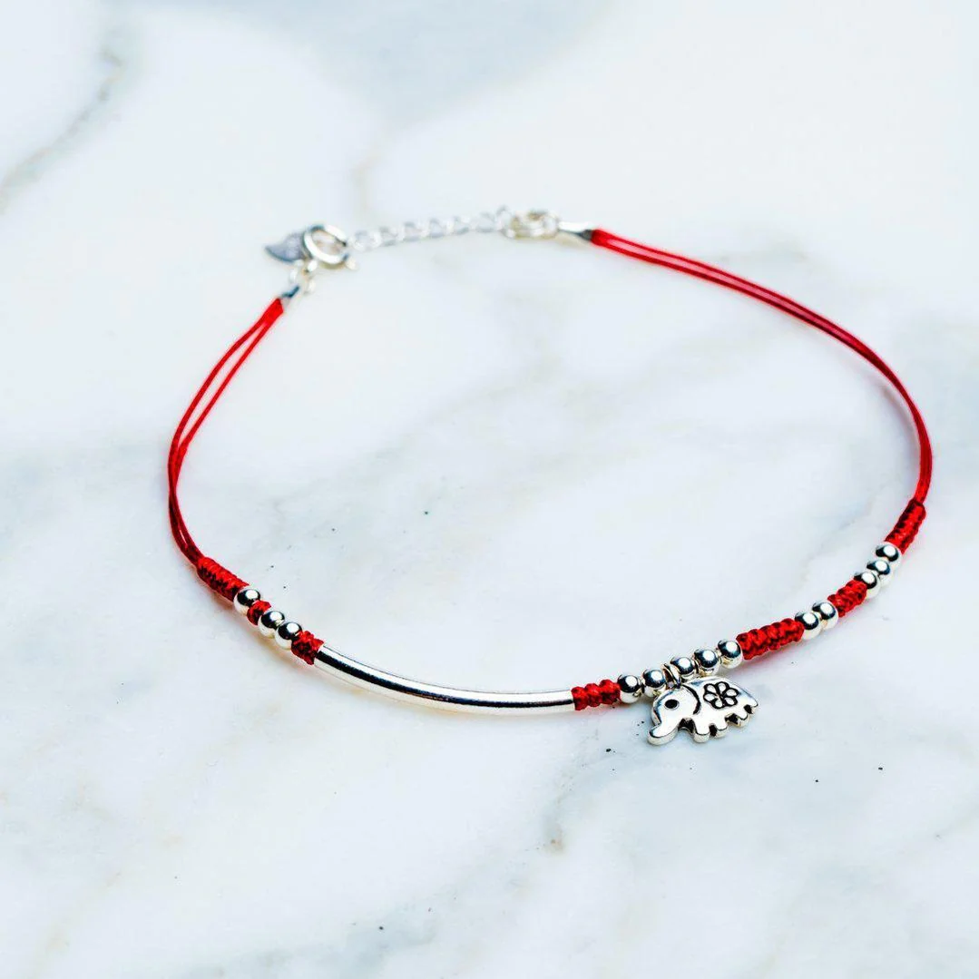 Enkelbandje - 925 Sterling Zilver - Geluksbandje - Olifant