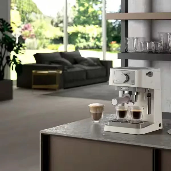 DeLonghi Stilosa Espresso Coffee Machine - Cream | EC260.CR