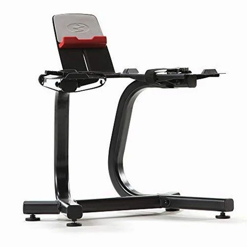 Bowflex SelectTech Dumbbell Stand with Media Rack, Ergonomic Design, Wheeled, Compact for 552/560/1090 Models