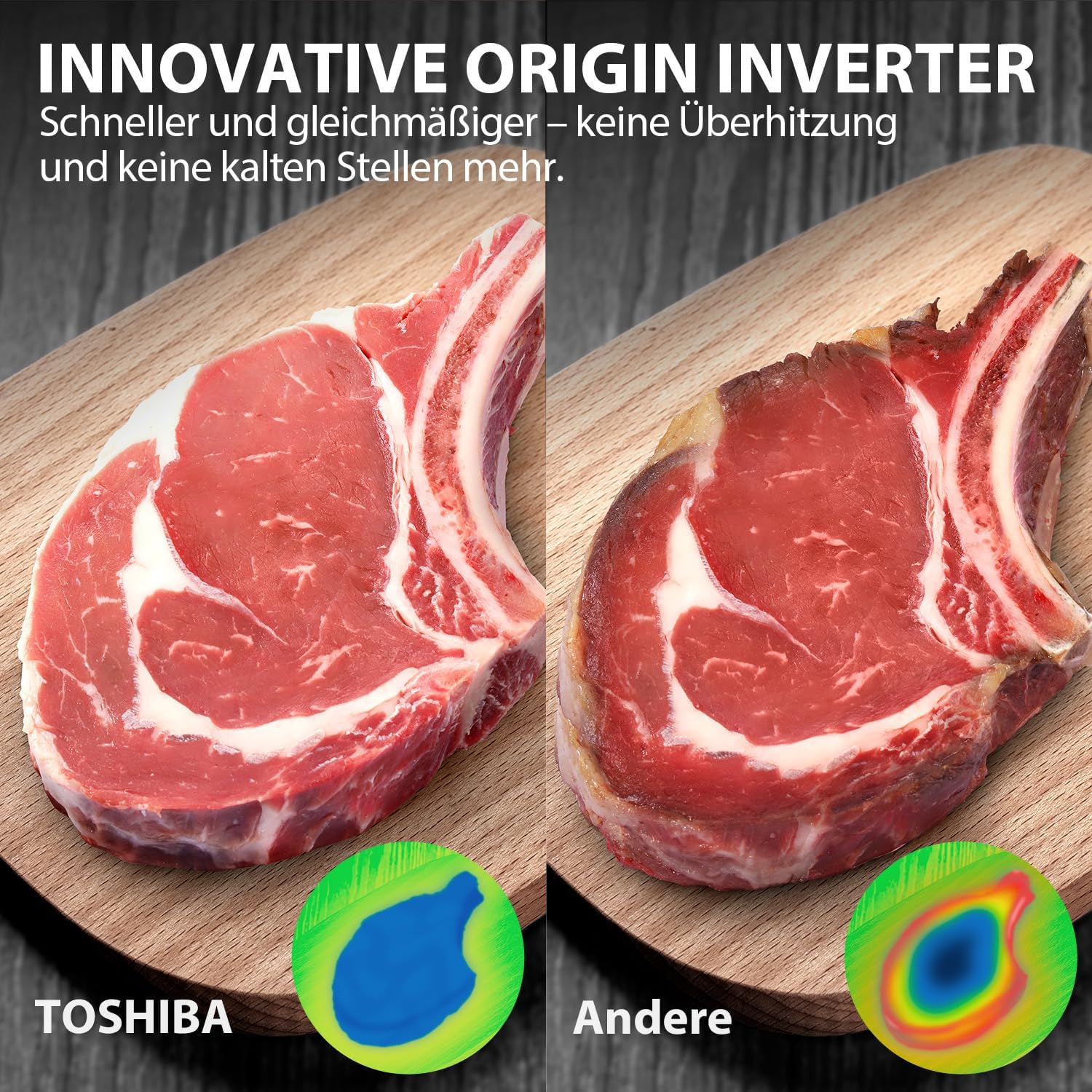 Toshiba MW3-AC26SFI(BK) Mikrowelle mit Grill und Heißluft/6-in-1 Mikrowellenofen/26L/1000W Grill/Origin-Inverter/Chef-Auftaufunktion/Convection/Kombigaren/Grill/Heißluftfritteuse/Automatikmenü/Schwarz
