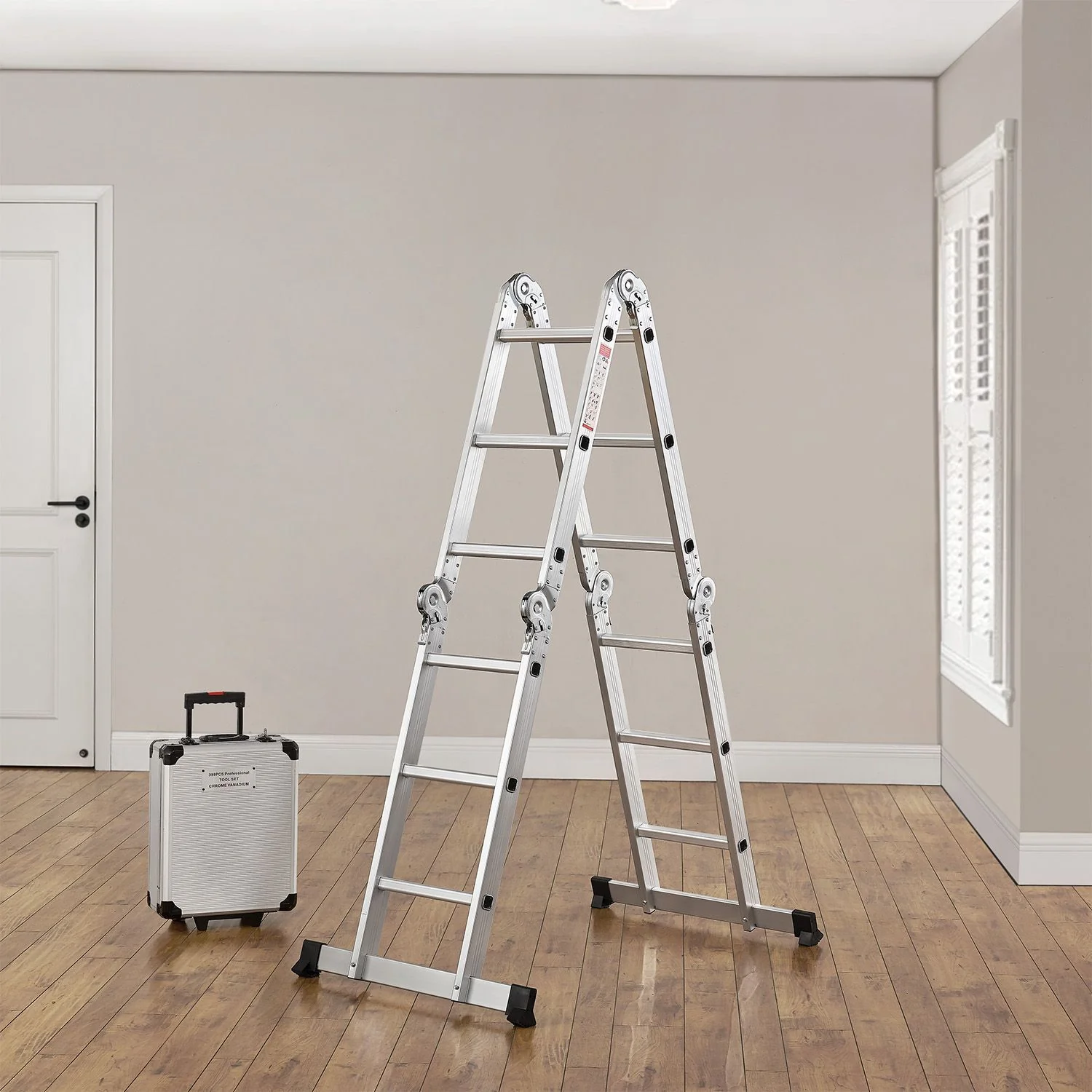 2025 Escalera multifuncional de aluminio 3,6 m – Versátil, estable y compacta