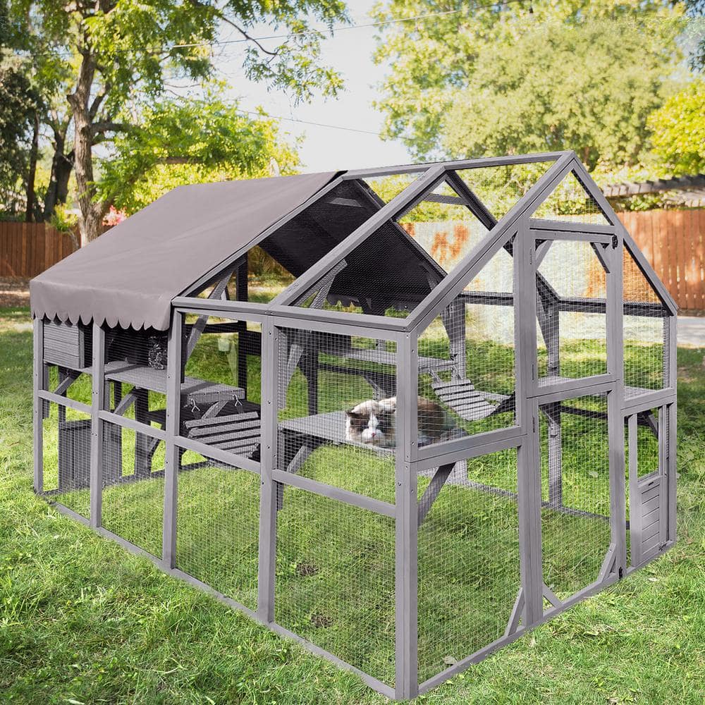 aivituvin Recinto Exterior para Gatos – Gran Área de Juego para Gatos