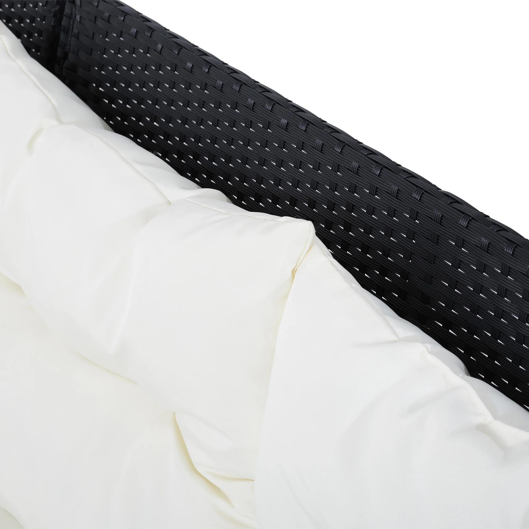 Outsunny 18-delige poly-rotan zitgroep bankstel tuinset fauteuil krukkenset