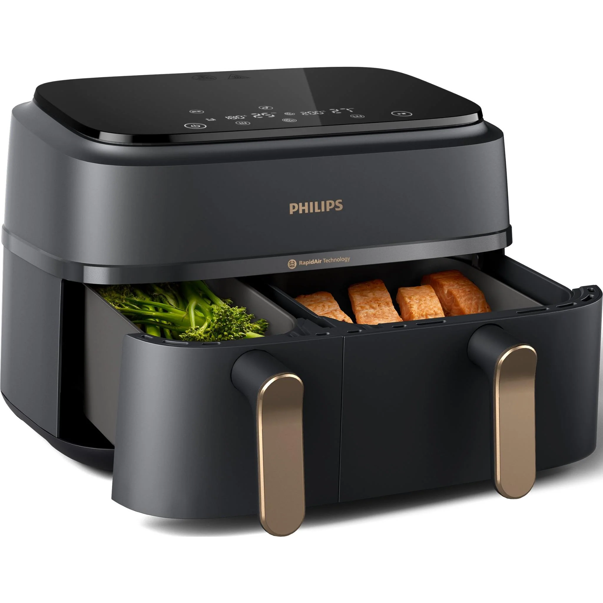 Philips 3000 Serie Dual Basket Airfryer XXL 9L (Grijs)