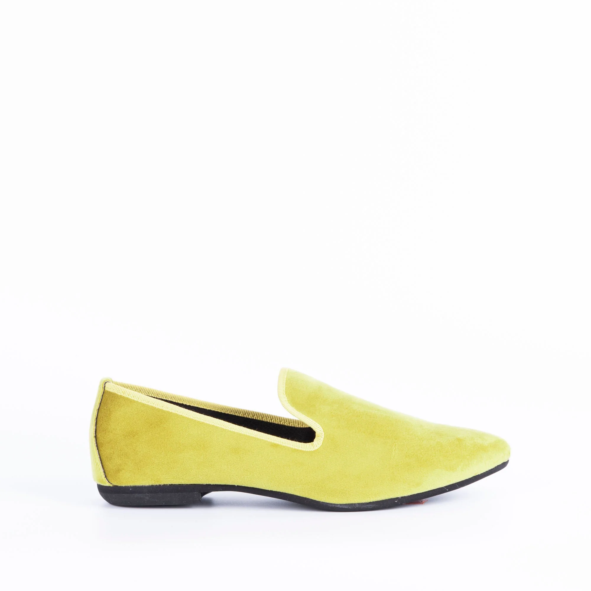 Pantofola Lea velluto oliva