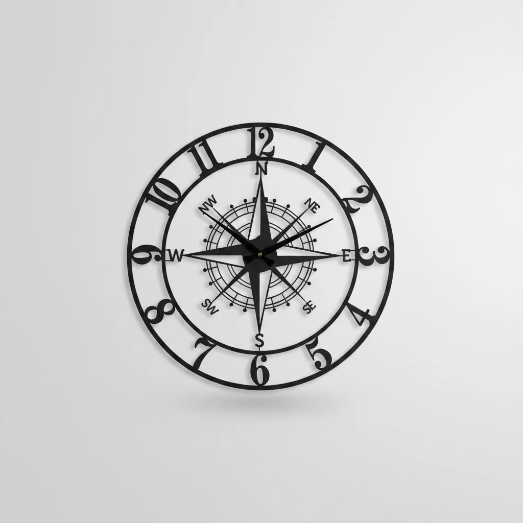 Dinevora Compass Quartz Wall Clock