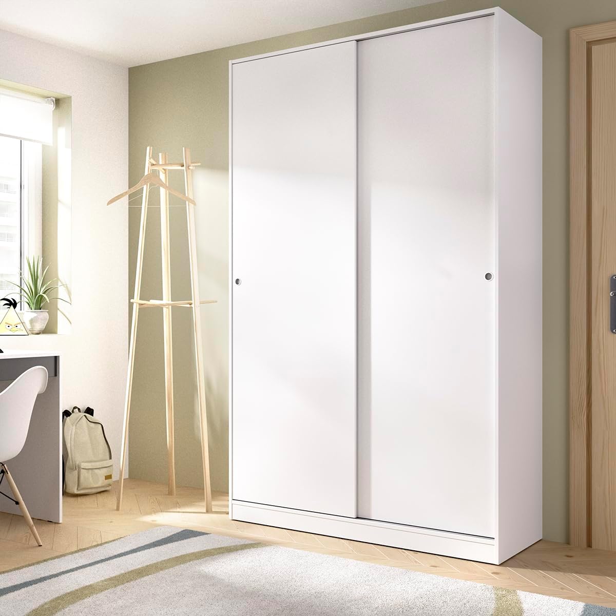 DEKIT GRUPO RIMOBEL Wardrobe with two sliding doors White, 204x120x50 cm