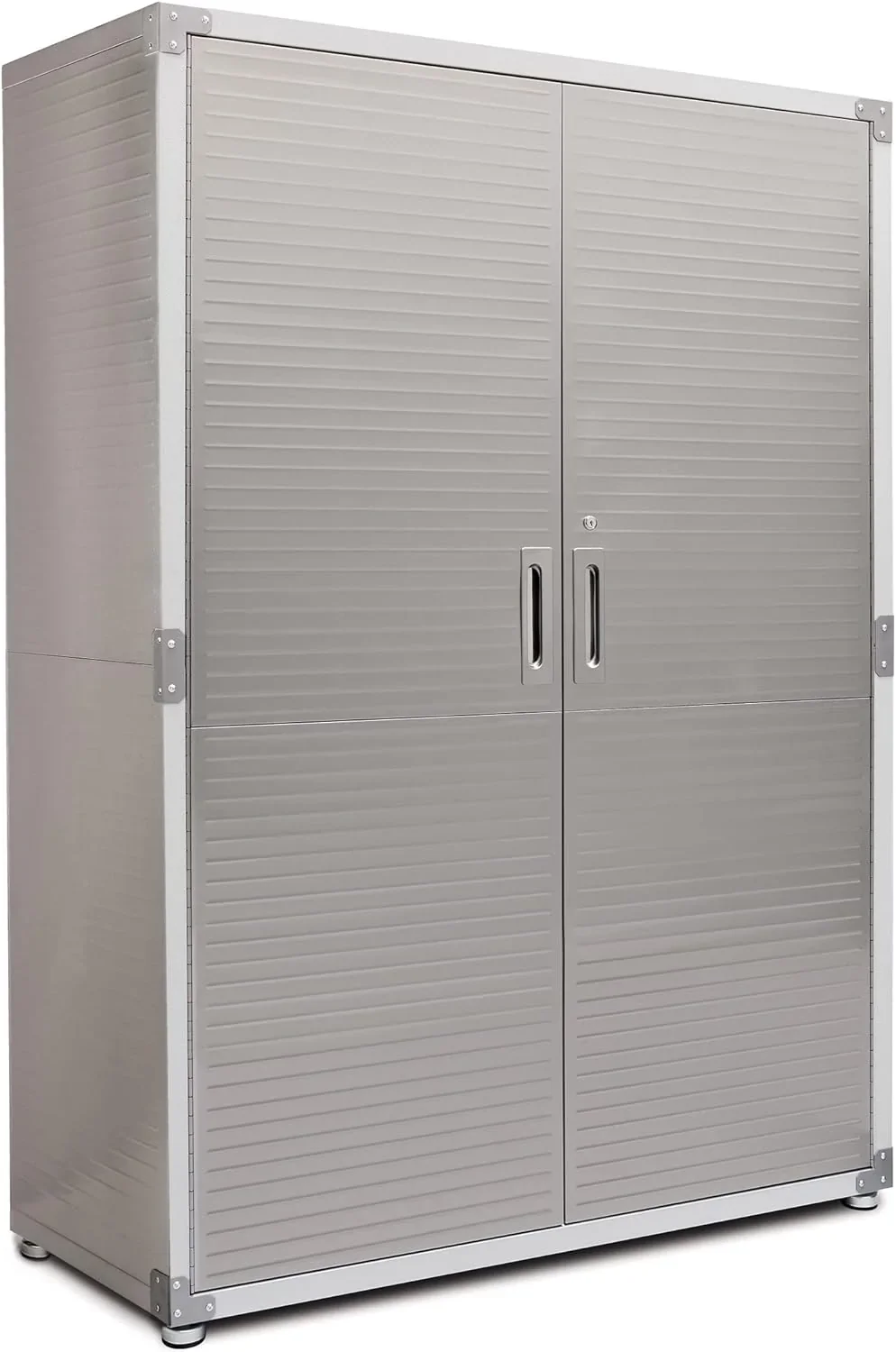 2026 Seville Classics UHD16238 Mega armario , 121,9 x 60,9 x 182,9 cm, soporte de metal con revestimiento en polvo, gris