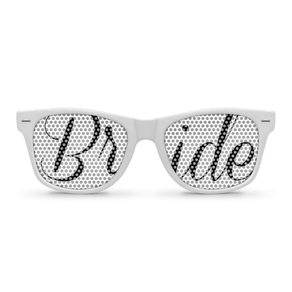 White Bride and Black Groom Pin Hole Glasses Set BW1000/GB1000