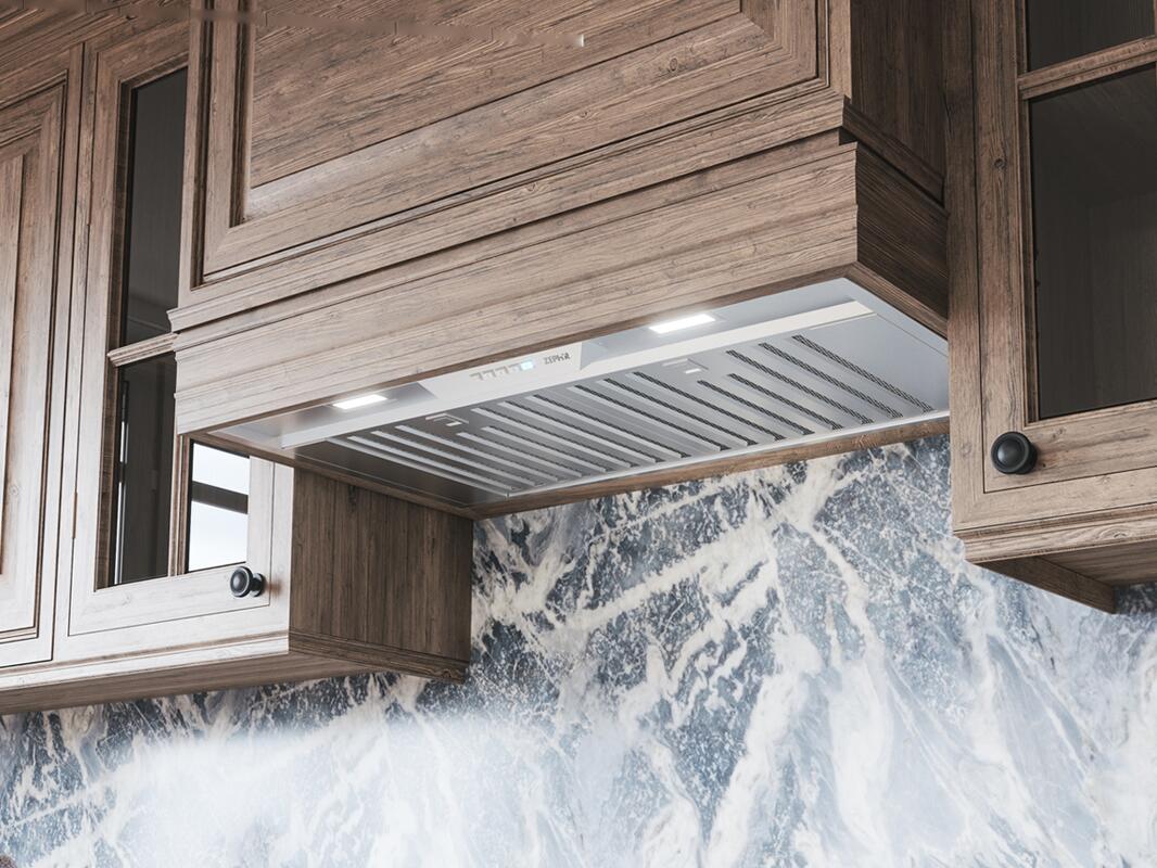 Zephyr 42'' Monsoon Mini II Cabinet Insert Hood 600 CFM LED Lights
