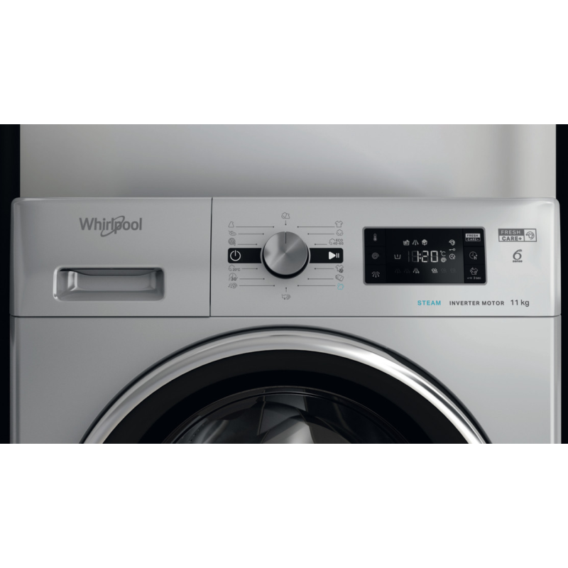 Whirlpool AWG 1114SD - Lavatrice professionale a Libera Installazione 11Kg 1400 Giri a Carica Frontale Classe A Silver