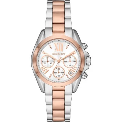 Michael Kors Bradshaw Chronograph Quartz White Dial Two-Tone Ladies MK7258